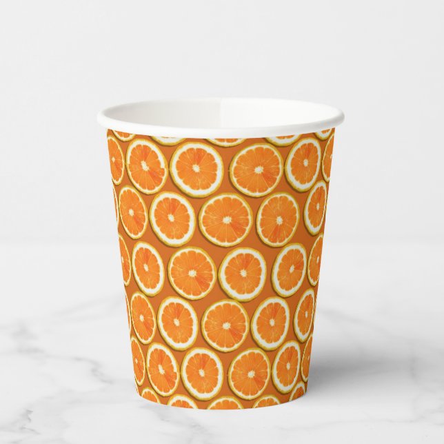 Vasos De Papel Patrón de rodajas de limón (Izquierda)