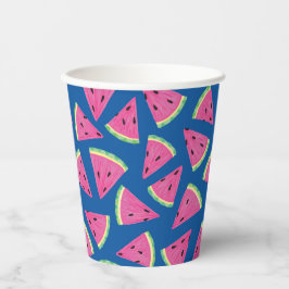 Vasos De Papel Patrón de sandía de frutas tropicales coloridas