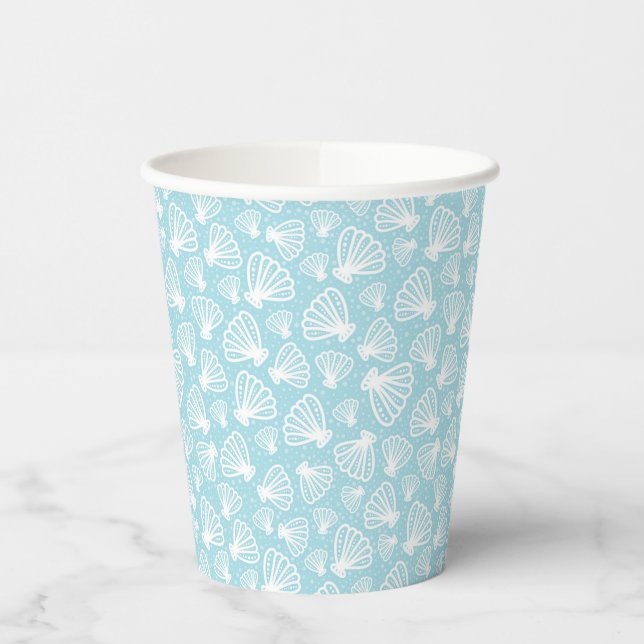 Vasos De Papel Patrón de shell de verano (Izquierda)