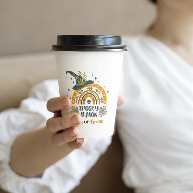 Vasos De Papel Patrón de símbolos fantasmal de Halloween (Subido por el creador)