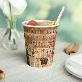 Vasos De Papel Patrón de símbolos jeroglíficos del antiguo Egipto