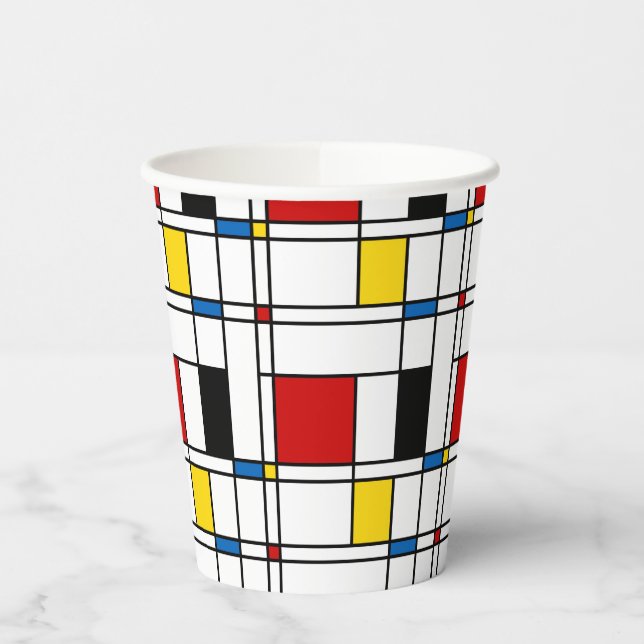 Vasos De Papel Patrón De Stijl (Izquierda)