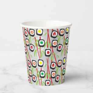 Vasos De Papel Patrón de sushi