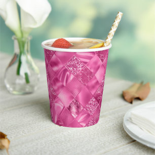 Vasos De Papel Patrón de tejido cuadrado multitexturizado de colo