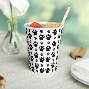 Vasos De Papel Patrón de traza, trineos de perro, pinturas de tra