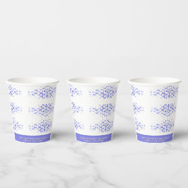 Vasos De Papel Patrón de triángulo colorido único y citas