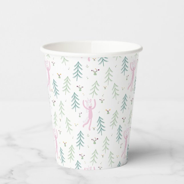 Vasos De Papel Patrón de Unicornio de Slumberkins para Cumpleaños (Izquierda)
