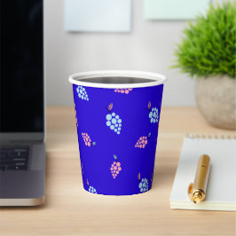 Vasos De Papel Patrón de uvas azules taza de papel