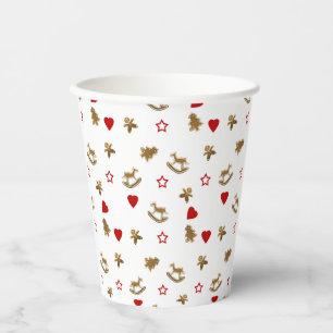 Vasos De Papel Patrón de vacaciones, caballos mecedores, jengibre