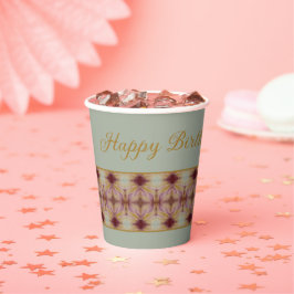 Vasos De Papel Patrón decorativo brillante