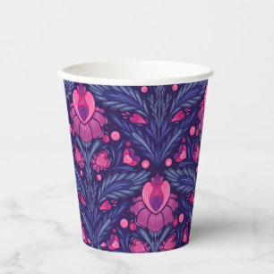 Vasos De Papel Patrón decorativo con corazones