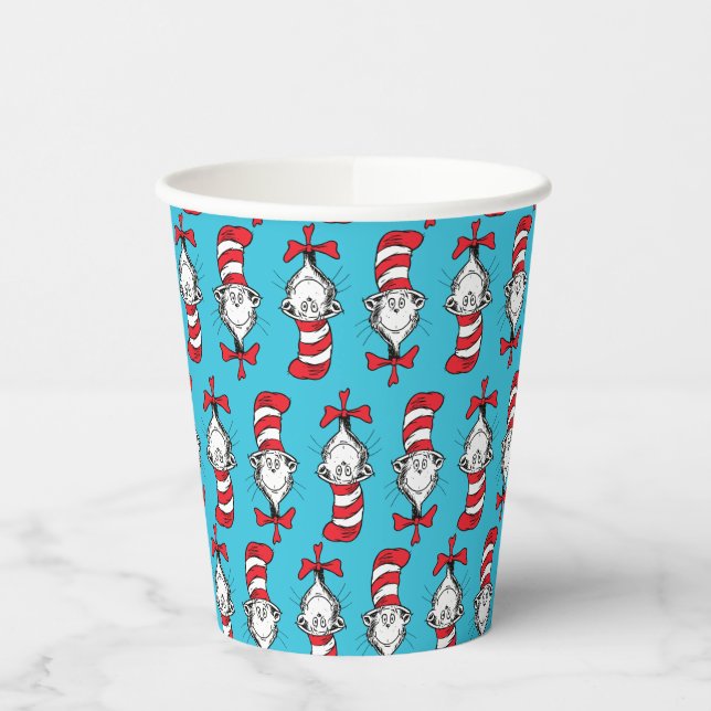 Vasos De Papel Patrón del gato en el sombrero (Izquierda)