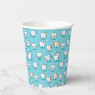 Vasos De Papel Patrón dental de corte