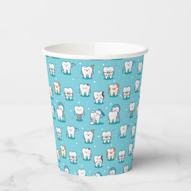 Vasos De Papel Patrón dental de corte (Izquierda)