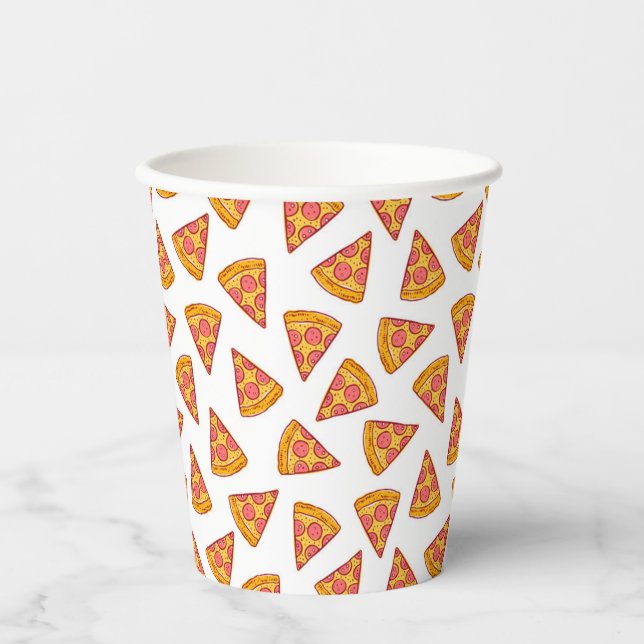 Vasos De Papel Patrón diverso de pizza Slice (Anverso)
