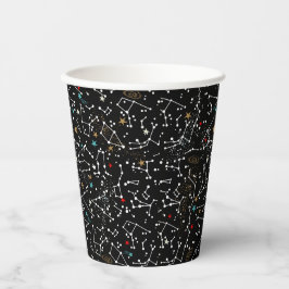 Vasos De Papel Patrón Espacial