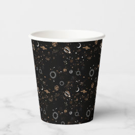 Vasos De Papel Patrón Espacial