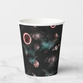 Vasos De Papel Patrón Espacial