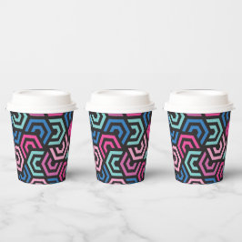 Vasos De Papel Patrón Estilo Moderno - Moda Color geométrico