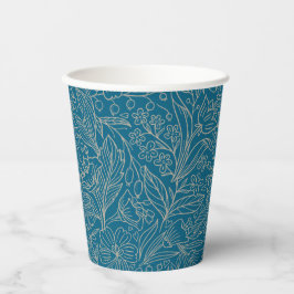 Vasos De Papel Patrón floral