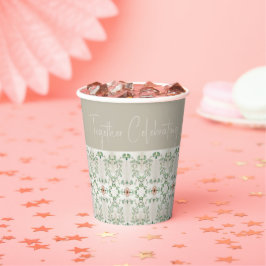 Vasos De Papel Patrón floral de pequeña escala