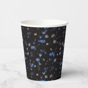 Vasos De Papel Patrón floral de soplo de viento