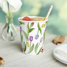 Patrón floral de tulipán colorido moderno