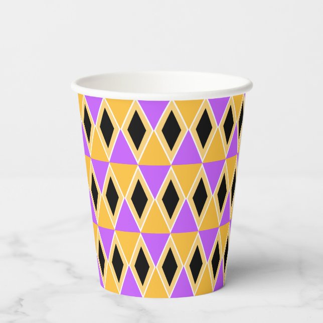 Vasos De Papel Patrón geométrico (Reverso )