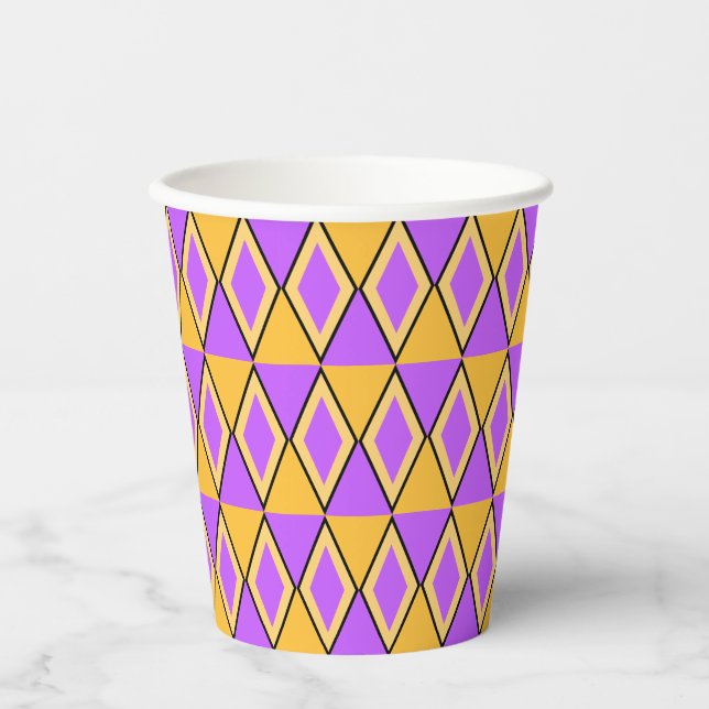 Vasos De Papel Patrón geométrico (Anverso)