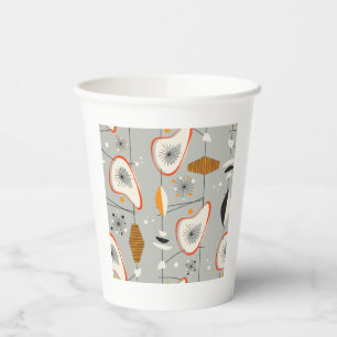 Vasos De Papel Patrón geométrico Verde azulado y azul