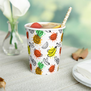 Vasos De Papel Patrón gráfico vectorial sin soldadura