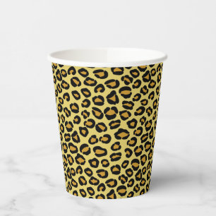 Vasos De Papel Patrón Leopard