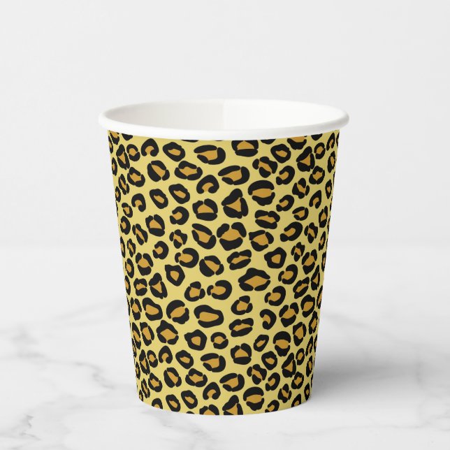 Vasos De Papel Patrón Leopard (Izquierda)