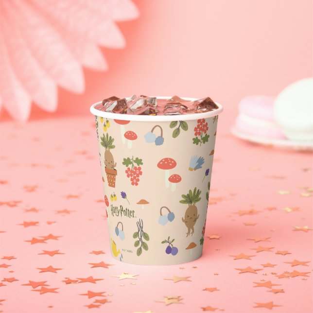 Vasos De Papel Patrón Mandrake de florecimiento mágico (in situ)