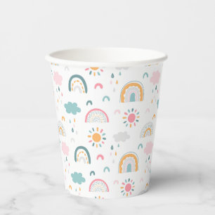 Vasos De Papel Patrón meteorológico corto