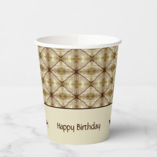 Vasos De Papel Patrón moderno con acentos marrones oscuros