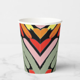 Vasos De Papel Patrón Multicolor del Suroeste
