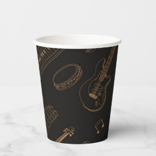Vasos De Papel Patrón musical