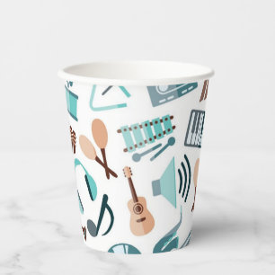 Vasos De Papel Patrón musical