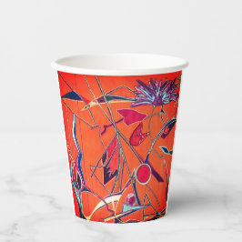 Vasos De Papel patrón naranja