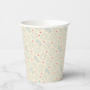 Vasos De Papel Patrón Pastel Happy Teeth