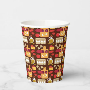 Vasos De Papel Patrón Pizza