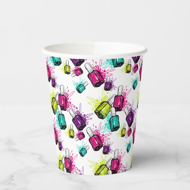 Vasos De Papel Patrón polaco Neon Nail (Izquierda)