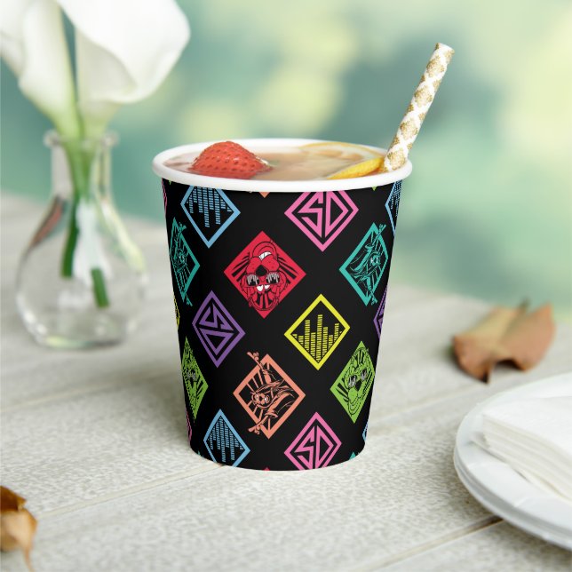 Vasos De Papel Patrón Scooby-Doo de DJ (in situ)