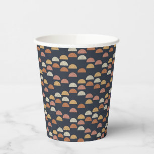 Vasos De Papel Patrón semicírculo geométrico