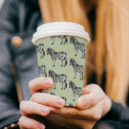 Vasos De Papel Patrón silvestre de cebra de jungla