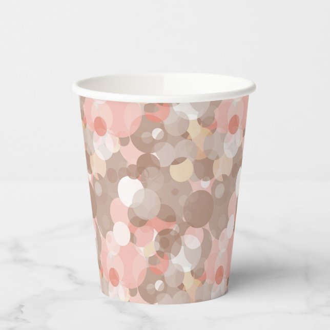 Vasos De Papel Patrón simple - Círculos (Izquierda)