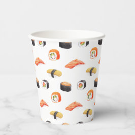 Vasos De Papel Patrón sushi japonés de comida