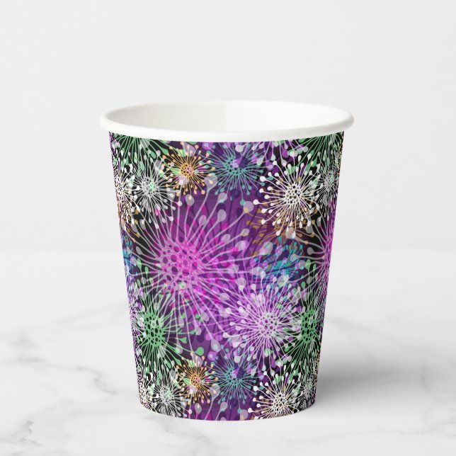 Vasos De Papel Patrón Vivid Spotty (Izquierda)