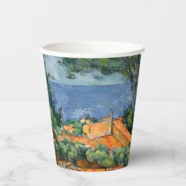 Vasos De Papel Paul Cezanne - Estaque con techos rojos